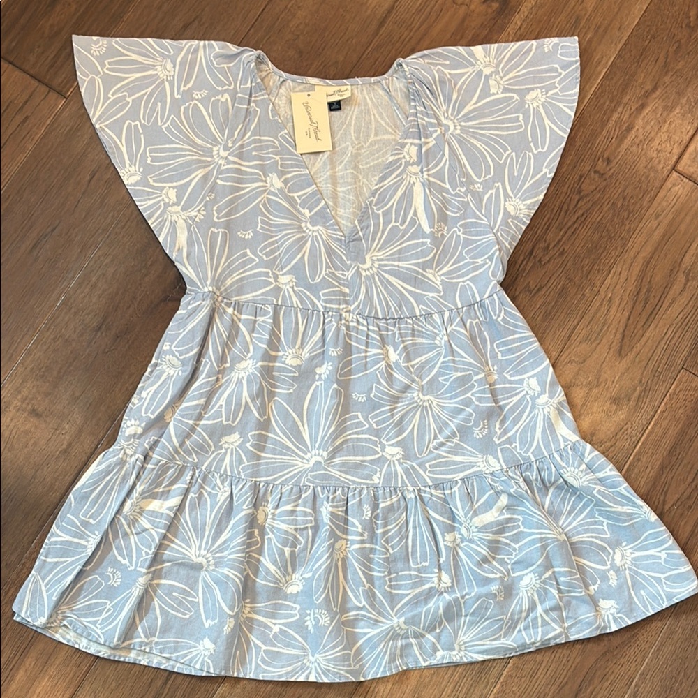 Universal Thread Floral Blue womens Dress